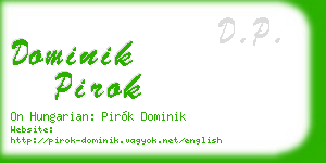 dominik pirok business card