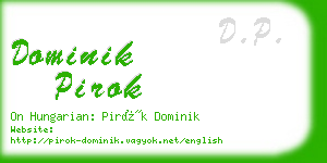 dominik pirok business card